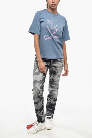 T-shirt Girocollo Easy Fit Con Stampa