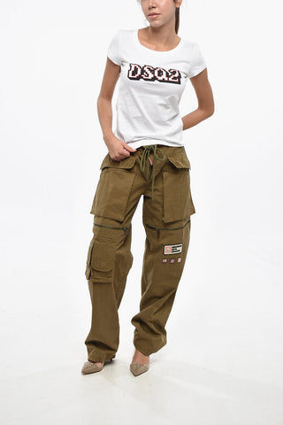 면 라운드넥 티셔츠 SCOOP FIT 모노그램 장식