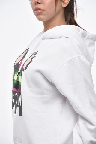 ICON Felpa Hoodie COOL FIT in Cotone Felpato con Stampa