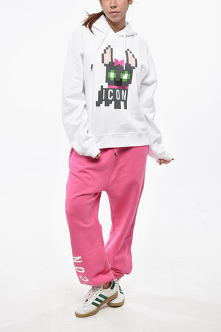 ICON Felpa Hoodie COOL FIT in Cotone Felpato con Stampa