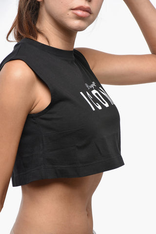ICON Cropped Tanktop mit offenem Rücken
