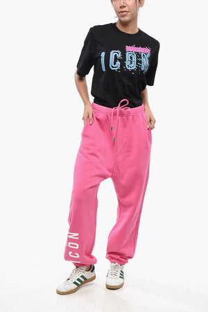 Joggers V-ICON L.A. in Cotone Felpato con Elastico in Vita