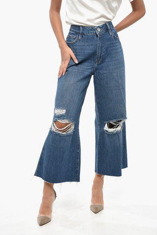 Jeans Wide Leg Crop a Vita Alta 28cm