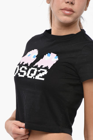 PAC-MAN Crewneck T-Shirt MINI FIT Crop with Monogram