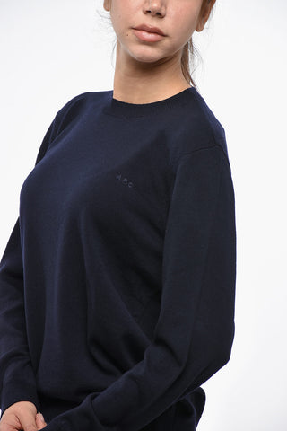 Wool Crewneck Sweater PHILO in Solid Color