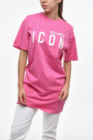 ICON Baumwoll-T-Shirt-Kleid EASY mit Print