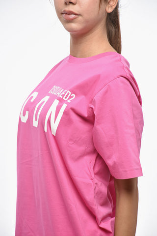 ICON Baumwoll-T-Shirt-Kleid EASY mit Print