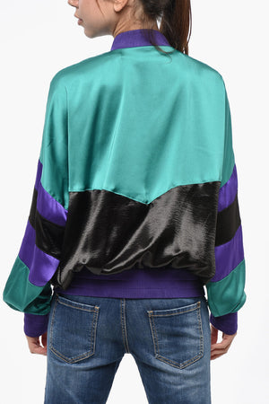 Satin Sweatshirt 80'S TRACK Color-Block