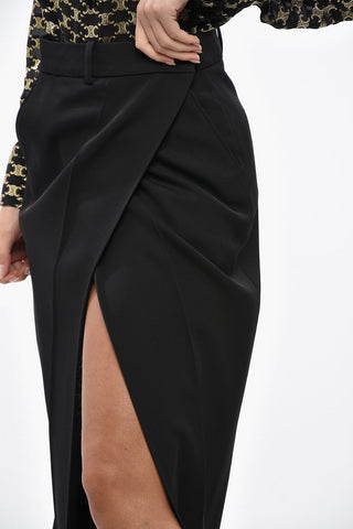 Gonna Lunga in Lana con Design a Portafoglio