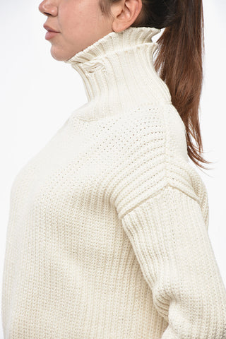Cotton-Blend Sweater BROKEN STITCH with Double Collar