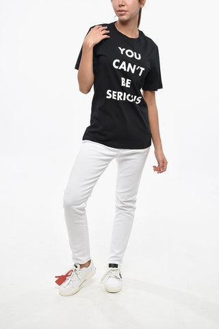 COUTURE! Crewneck T-Shirt with Contrast Print
