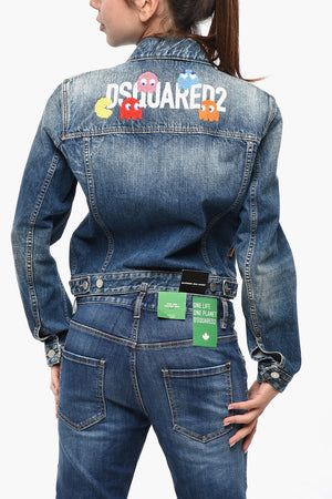 PAC-MAN Jeansjacke BOYFRIEND JEAN mit Patches