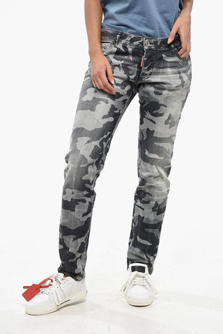 Jeans Regular Fit JENNIFER Effetto Camouflage 16cm