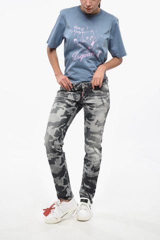 Jeans Regular Fit JENNIFER Effetto Camouflage 16cm