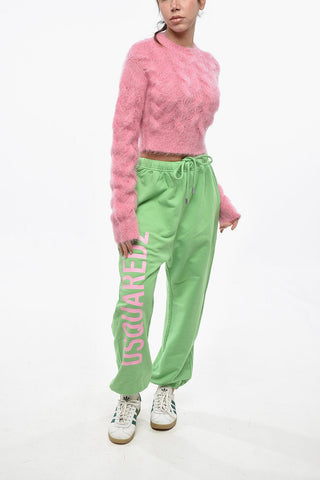 Kurzgeschnittener Zopfpullover aus Mohair