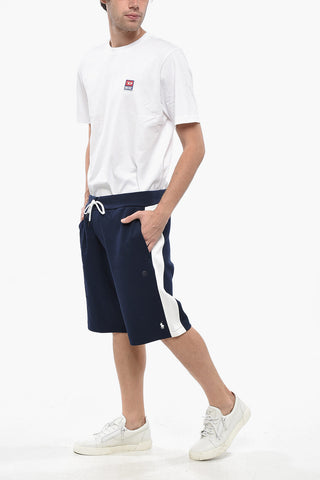 Cotton Blend Shorts with Embossed Logo
