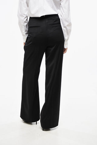 Wool Palazzo Pants with 2 Pleats