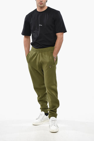 Joggers in Cotone Felpato a 2 Tasche
