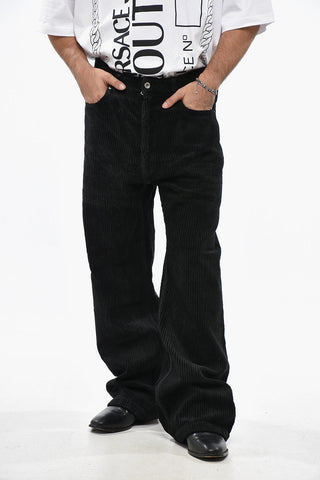 Pantaloni 5 Tasche in Velour a Coste