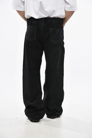 Pantaloni 5 Tasche in Velour a Coste