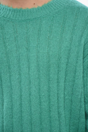 Solid Crewneck Sweater with Embroidered Logo