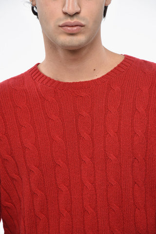 Cable-Knit Cashmere Crewneck