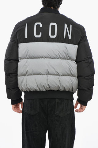 ICON Daunenjacke aus Nylon mit geprägtem Monogramm