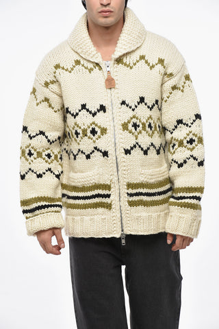 KANATA Patterned Wool Sweater with Zip Closure
