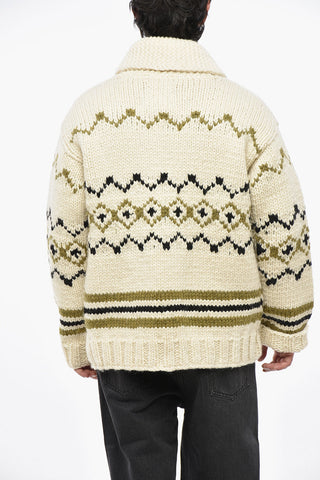 KANATA Patterned Wool Sweater with Zip Closure