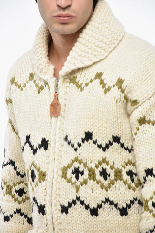 KANATA Patterned Wool Sweater with Zip Closure