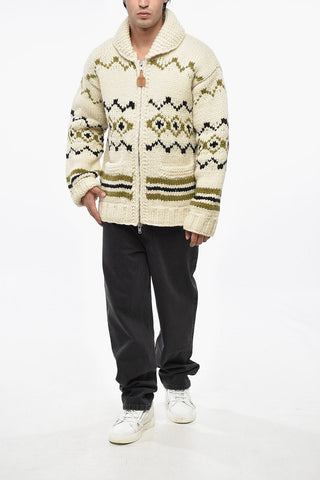 KANATA Patterned Wool Sweater with Zip Closure