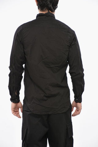 Camicia in Tinta Unita con Doppio Taschino