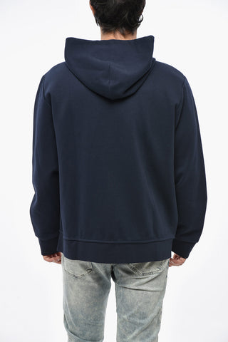 Solid Color Sweatshirt with Zip Closure