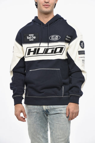 Brushed Cotton Hoodie with Embroidered Logo