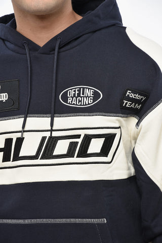 Brushed Cotton Hoodie with Embroidered Logo