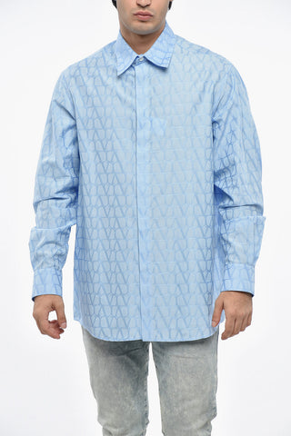 Camicia In Cotone con Monogram All-Over