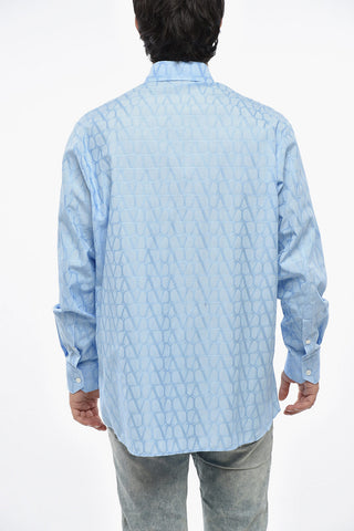 Camicia In Cotone con Monogram All-Over