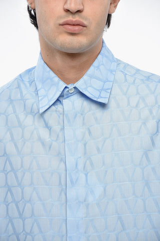 Camicia In Cotone con Monogram All-Over