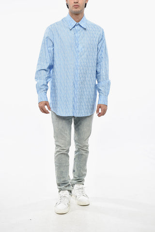 Camicia In Cotone con Monogram All-Over