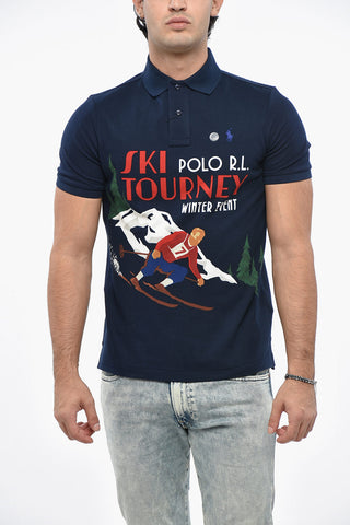 Printed Piquè Cotton SKI TOURNEY Polo Shirt