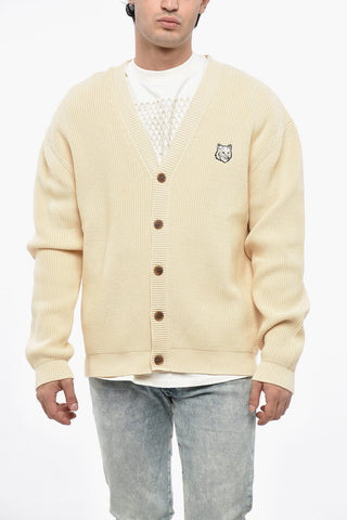 V-Neck Cotton Blend Cardigan
