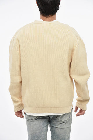 V-Neck Cotton Blend Cardigan