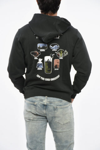 Felpa Hoodie SMOOTHIE in Cotone Felpato Stampata