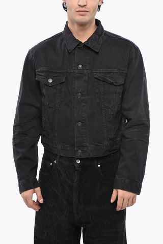 Giubbotto UNISEX in Denim con Logo Stampato
