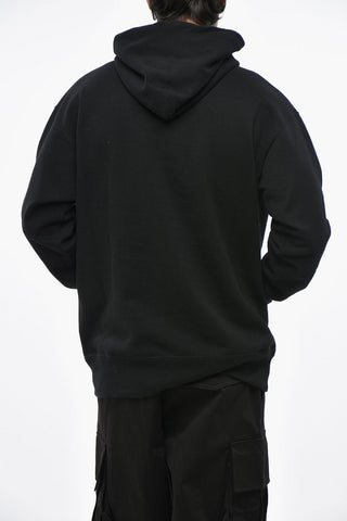 HOMME Brushed Cotton Hoodie with Contrasting Print