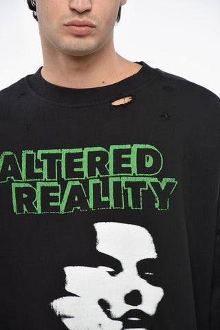 Rundhals-Sweatshirt ALTERED REALITY im Vintage-Look mit Frontprint
