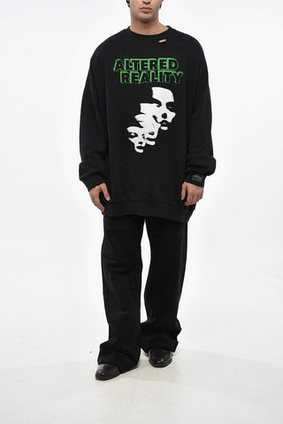 Rundhals-Sweatshirt ALTERED REALITY im Vintage-Look mit Frontprint