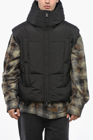 Nylon Jacquard Sleeveless Down Jacket ANDREW
