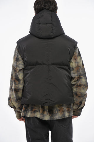 Nylon Jacquard Sleeveless Down Jacket ANDREW