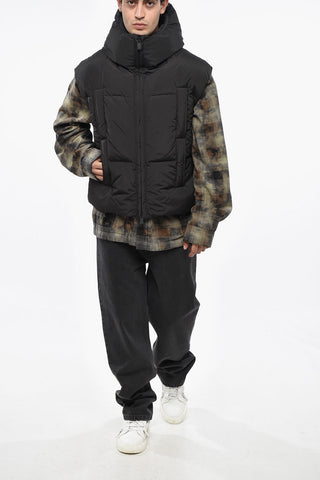 Nylon Jacquard Sleeveless Down Jacket ANDREW